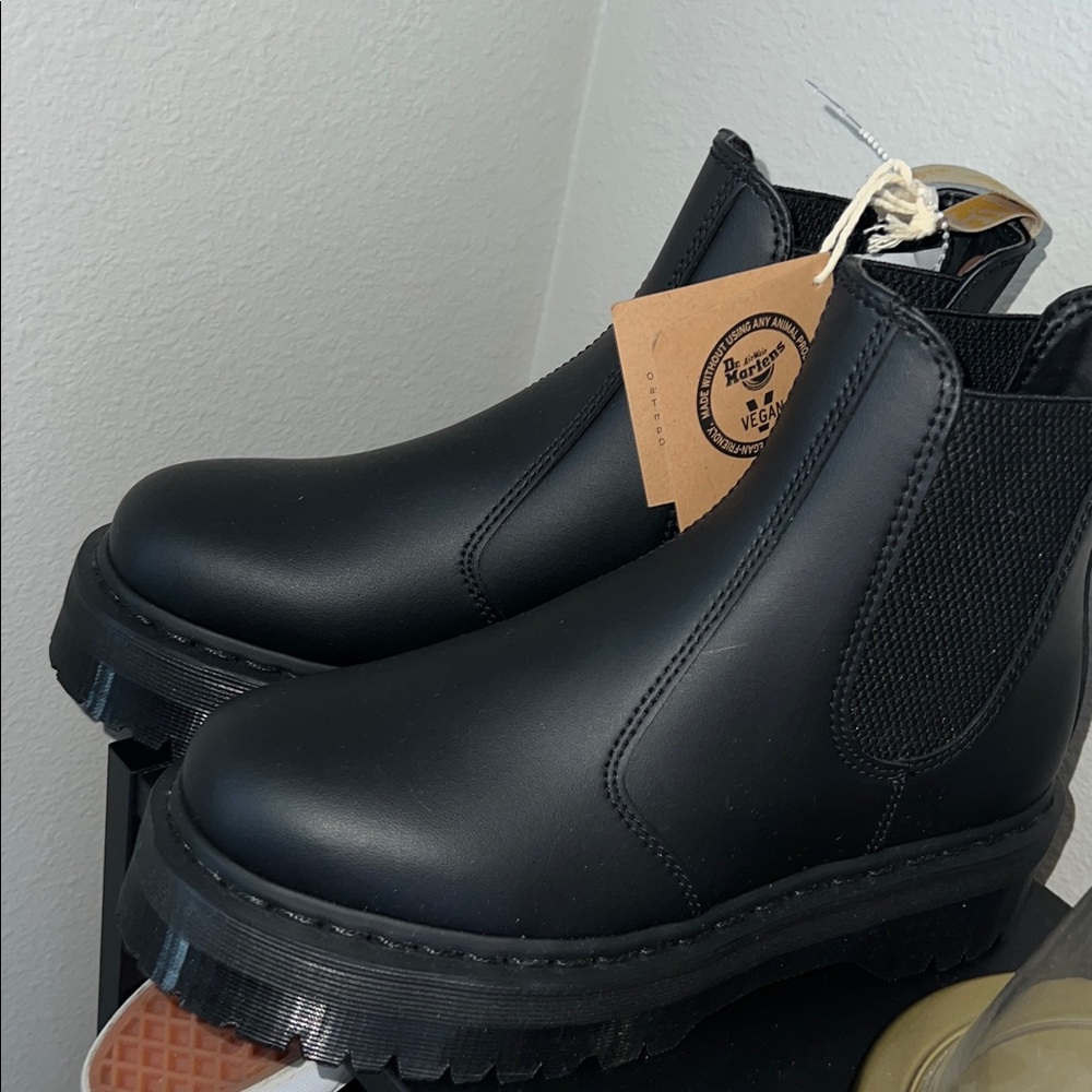 Dr. Martens Vegan Black Ankle Boots
